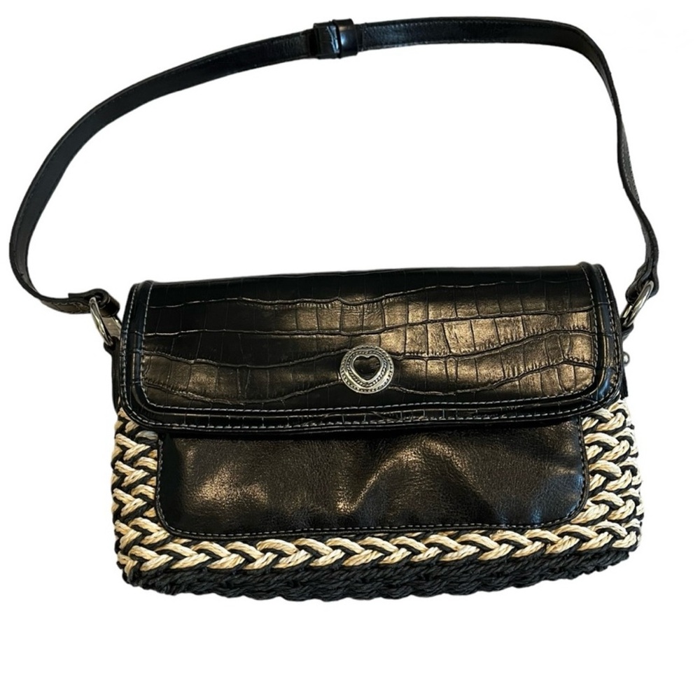 Marlo Leather and Braided Cord Shoulder Bag vintage